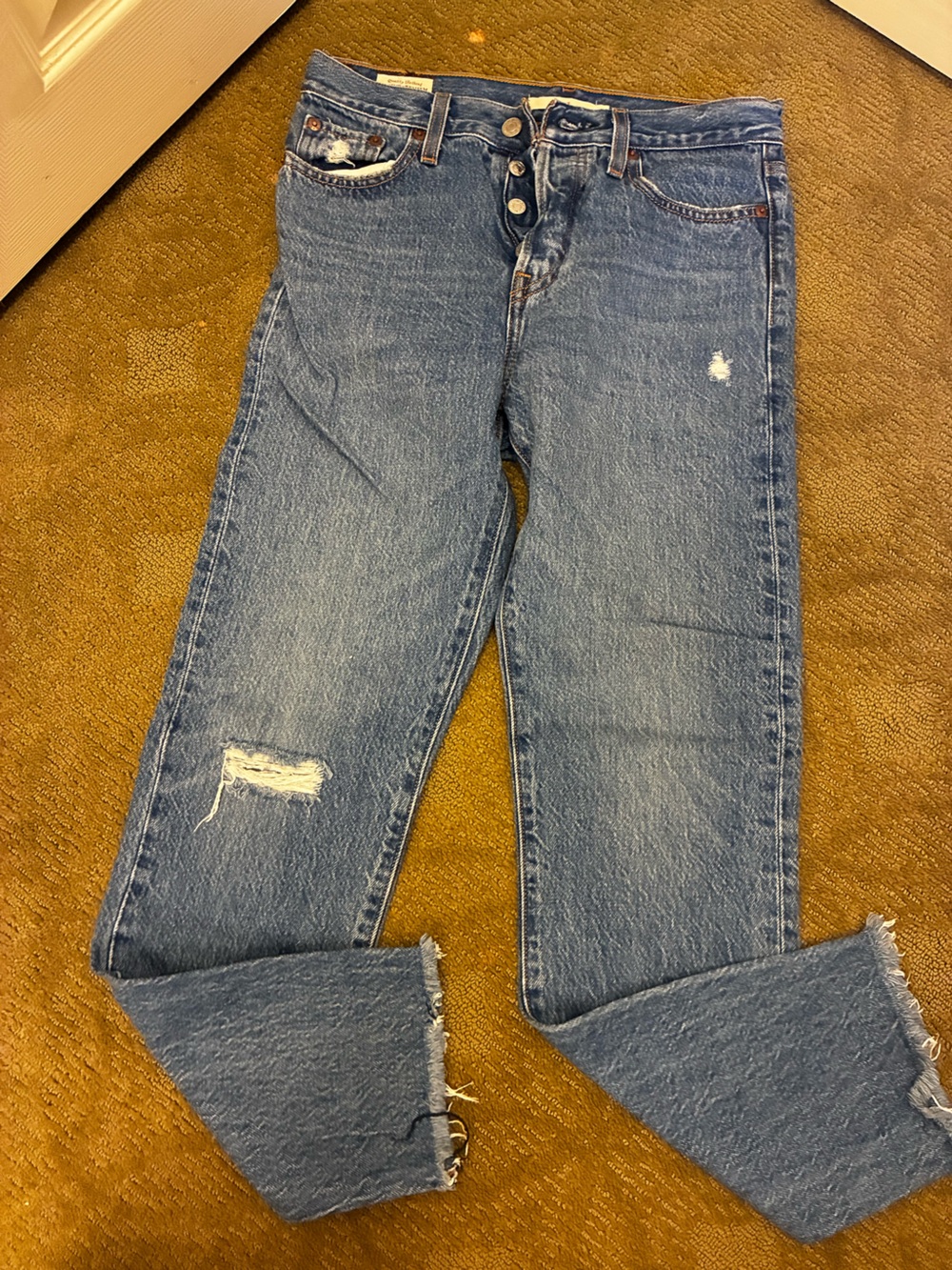 Women’s Levi’s Light Blue Distressed Wedgie Jeans